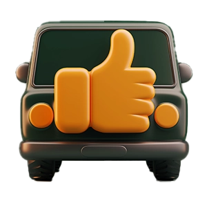 car thumb up